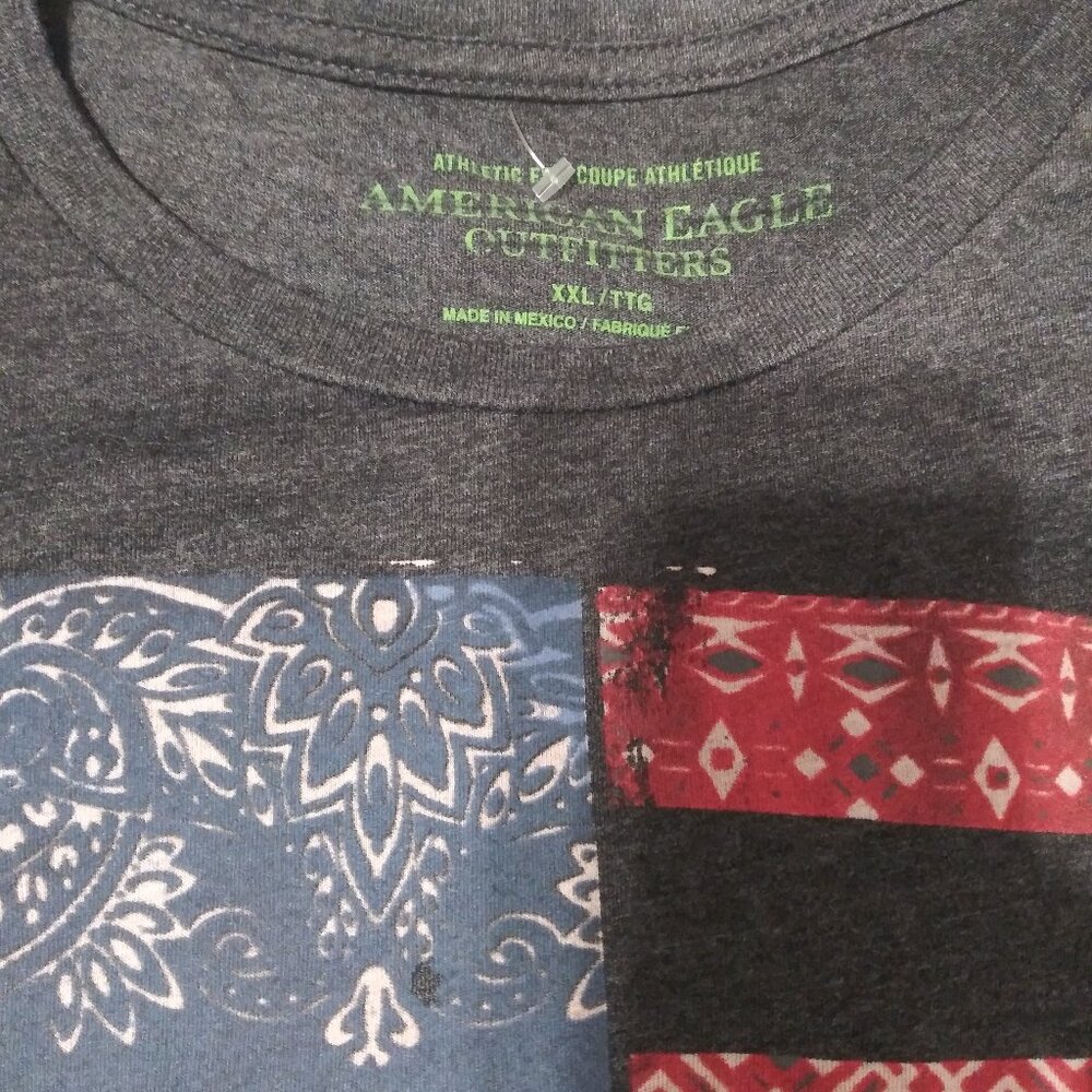 American Eagle American flag USA bandana gray July 4 - Picture 3 of 8